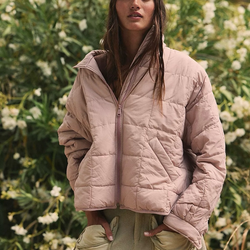 FP Movement by Free People Blush Pink Quilted Puffer Jacket